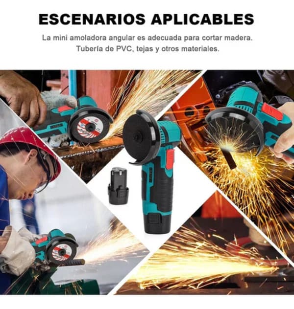 SteelForce 12V Esmeriladora Inalámbrica Angular 2 Baterías